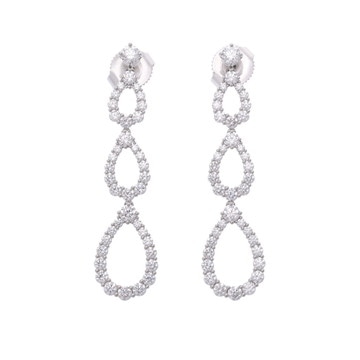 ハリー ウィンストン トリプルループピアス シルバー EADPRDTPLP Pt950プラチナ レディース ジュエリー 【中古】【jewelry】