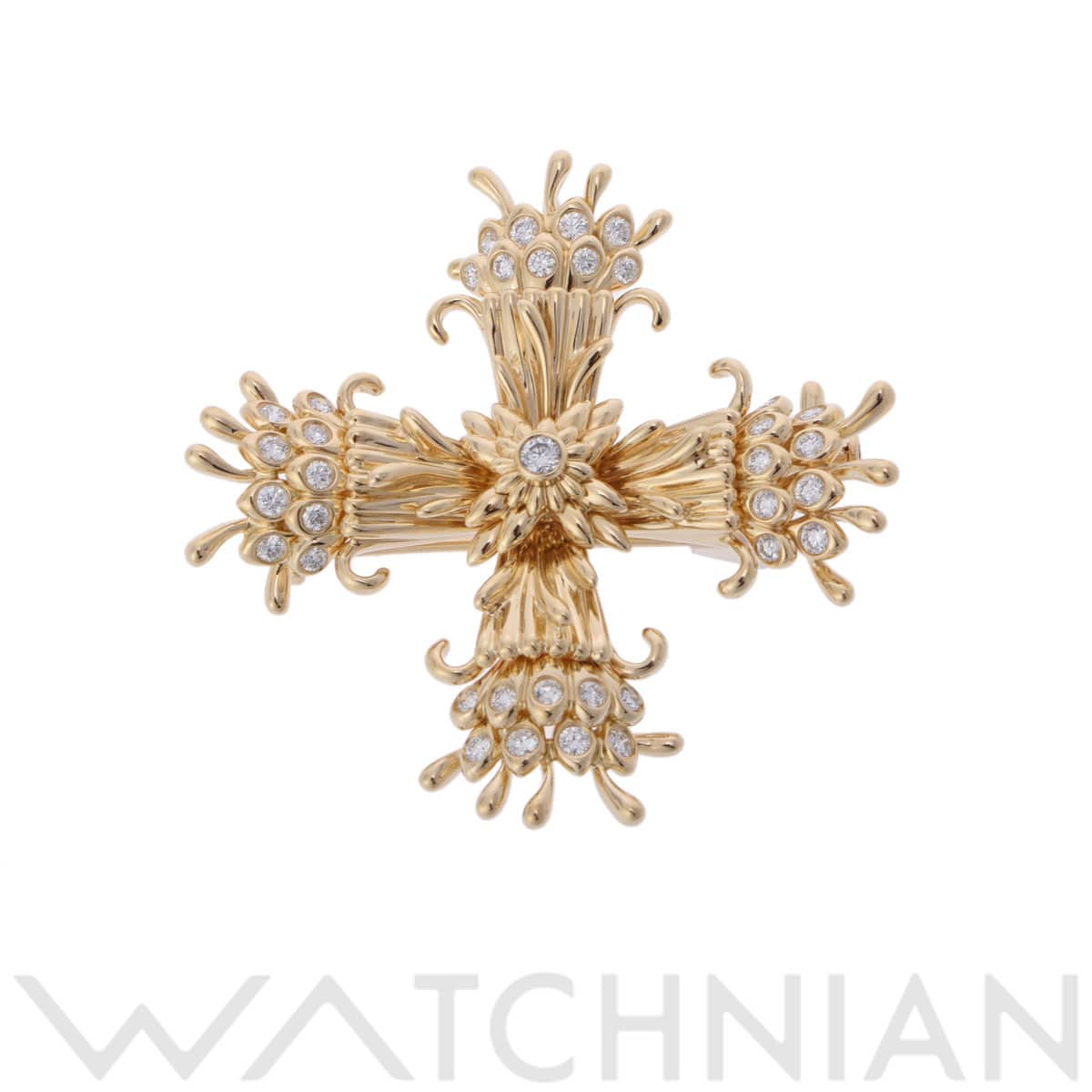 ティファニー マルチーズクロスクリップ ブローチ ゴールド K18イエローゴールド YG レディース ジュエリー 【中古】【jewelry】