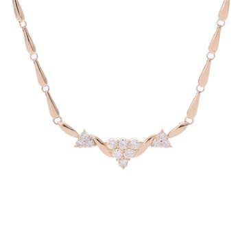 ノーブランド デザインネックレス  ゴールド K18イエローゴールド YG レディース ジュエリー 【中古】【jewelry】