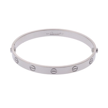カルティエ ラブブレスレット #17 旧型 シルバー K18ホワイトゴールド WG レディース ジュエリー 【中古】【jewelry】
