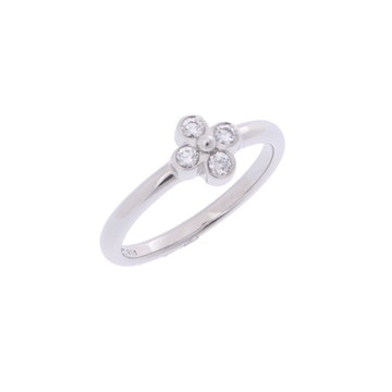 ティファニー フラワーレース リング 4PD シルバー Pt950プラチナ レディース ジュエリー 【中古】【jewelry】