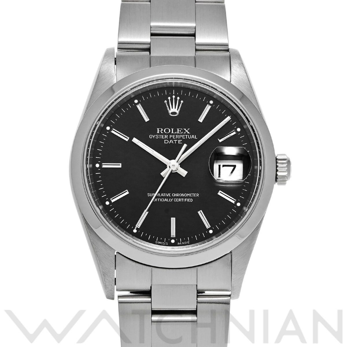 ロレックス オイスターパーペチュアル デイト 15200 ブラック メンズ 時計 【中古】【wristwatch】