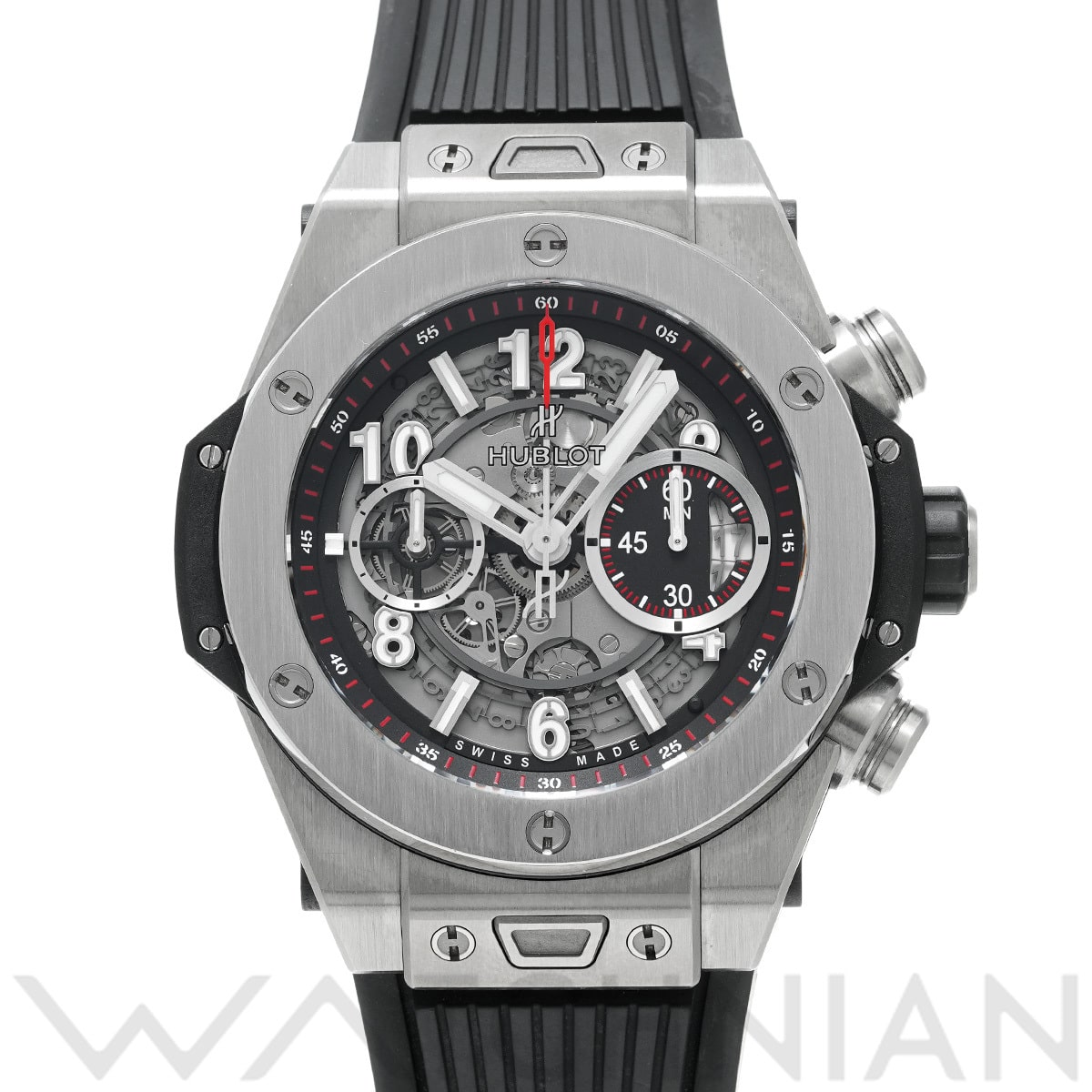 ウブロ ビッグバン ウニコ チタニウム 411.NX.1170.RX マットブラックスケルトン メンズ 時計 【中古】【wristwatch】