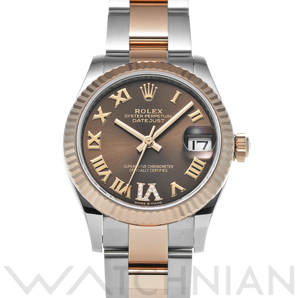ロレックス デイトジャスト 31 278271 チョコレートブラウン/ダイヤモンド ユニセックス 時計 【中古】【wristwatch】