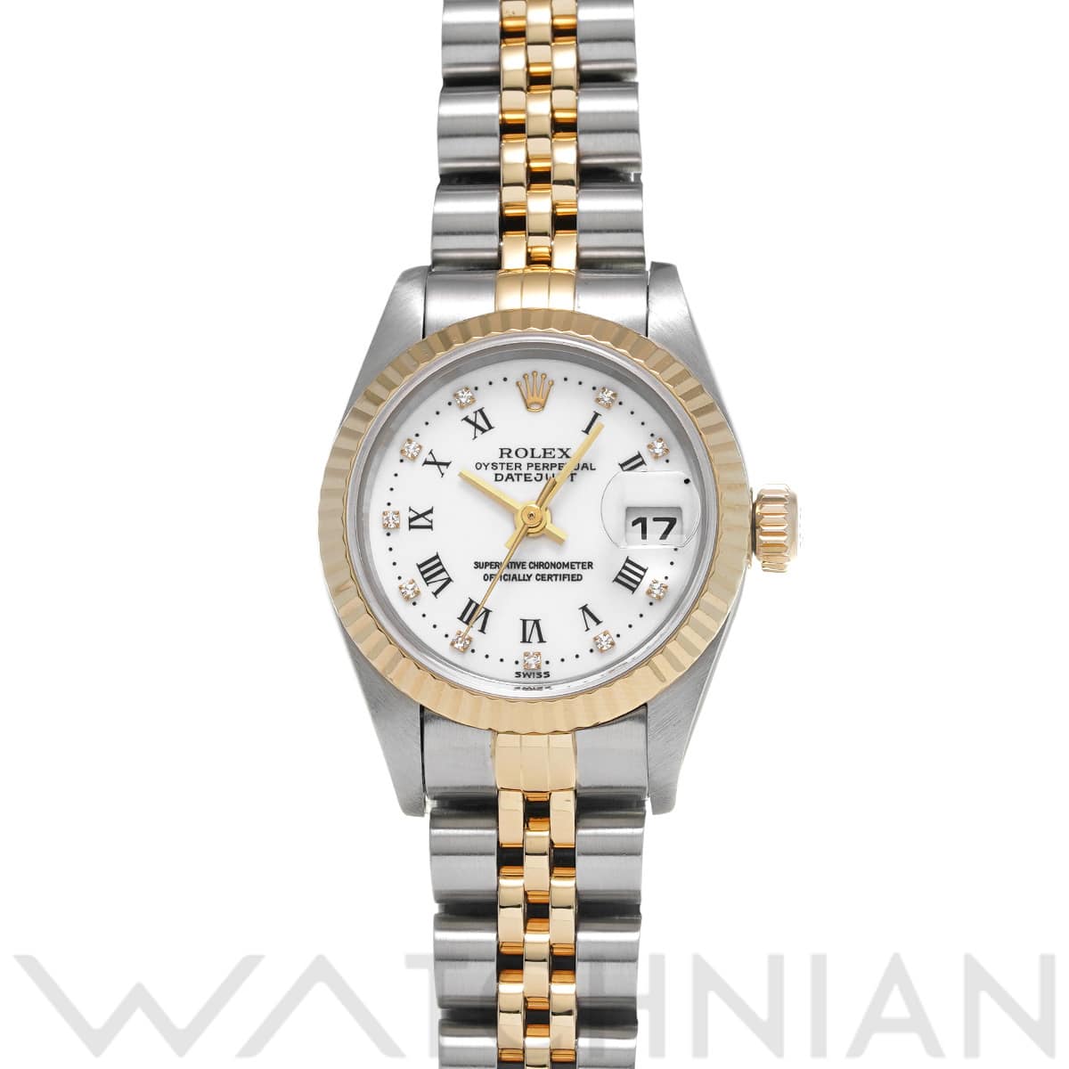 ロレックス デイトジャスト 79173G ホワイト/ダイヤモンド レディース 時計 【中古】【wristwatch】