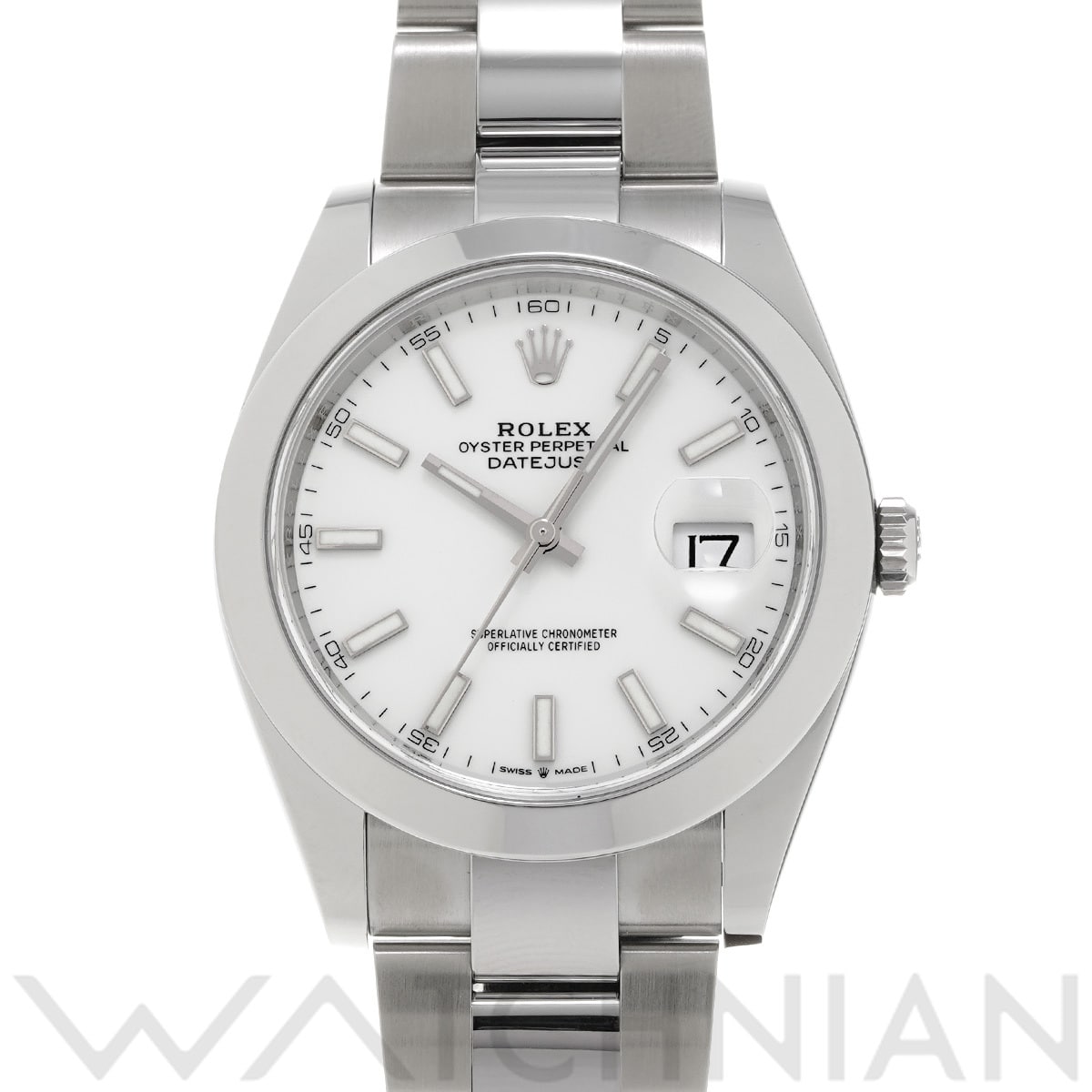 ロレックス デイトジャスト 41 126300 ホワイト メンズ 時計 【新品】【wristwatch】