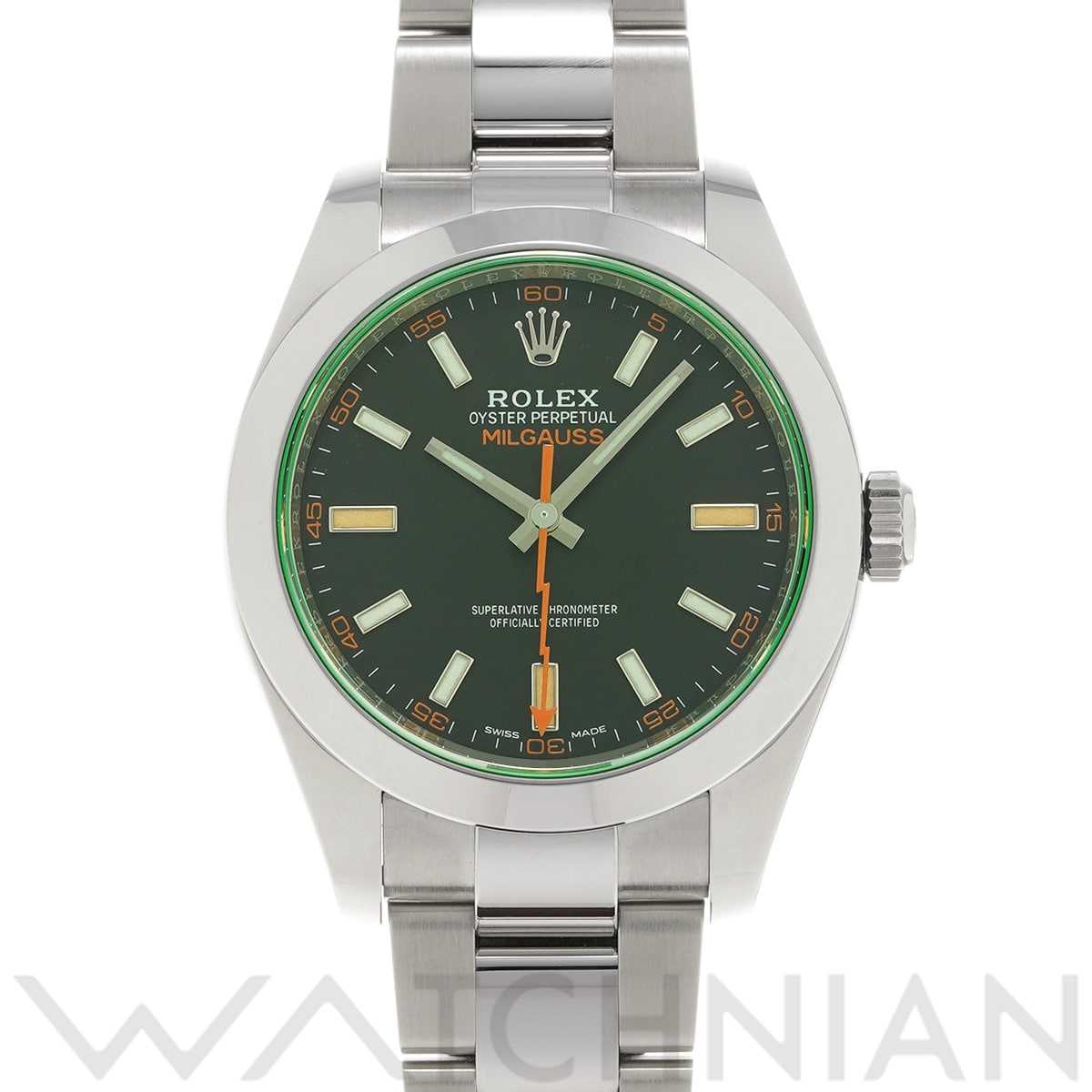 ロレックス ミルガウス 116400GV インテンスブラック メンズ 時計 【中古】【wristwatch】