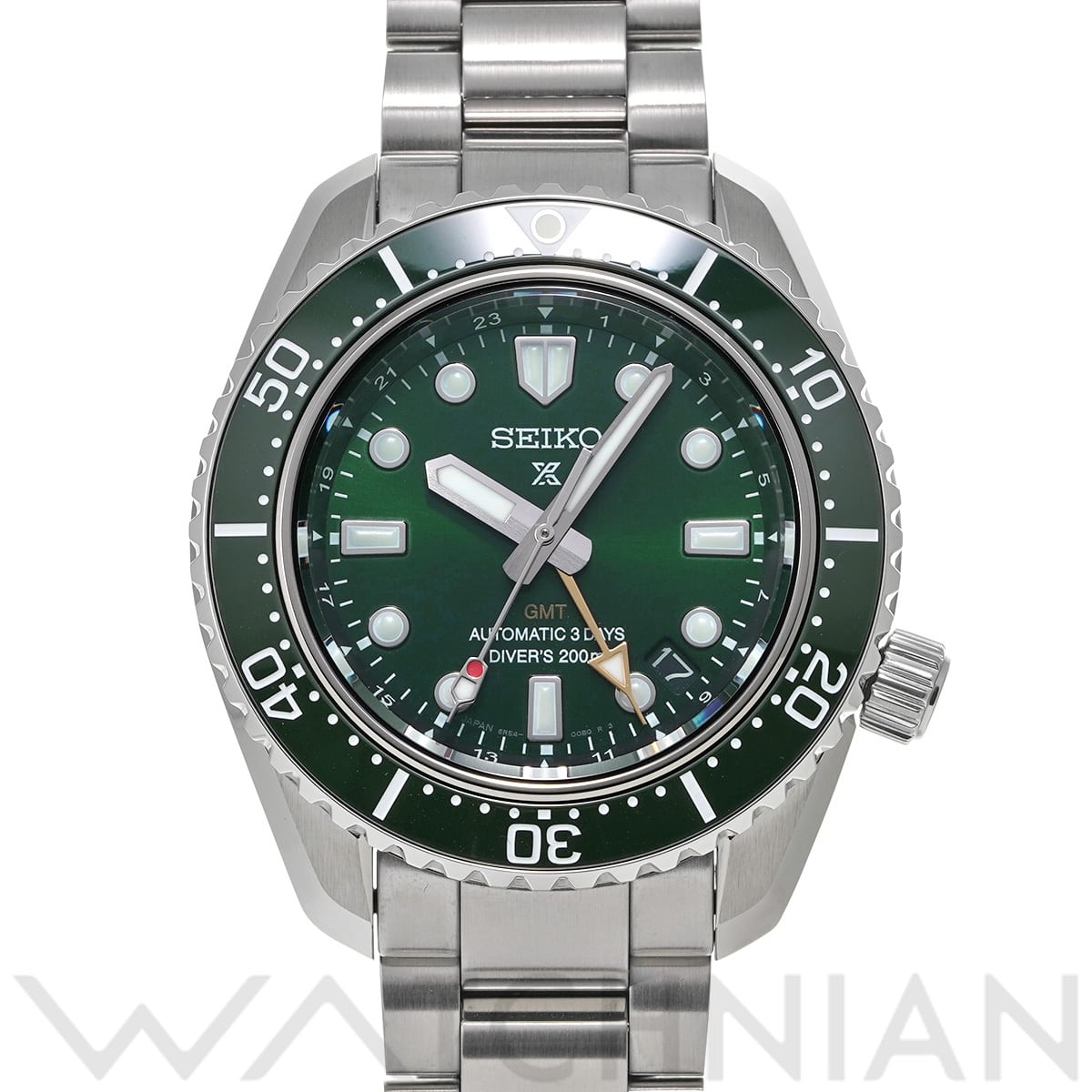 セイコー プロスペックス ダイバースキューバ 1968 メカニカルダイバーズ 現代デザイン GMT SBEJ009 グリーン メンズ 時計 【中古】【wristwatch】