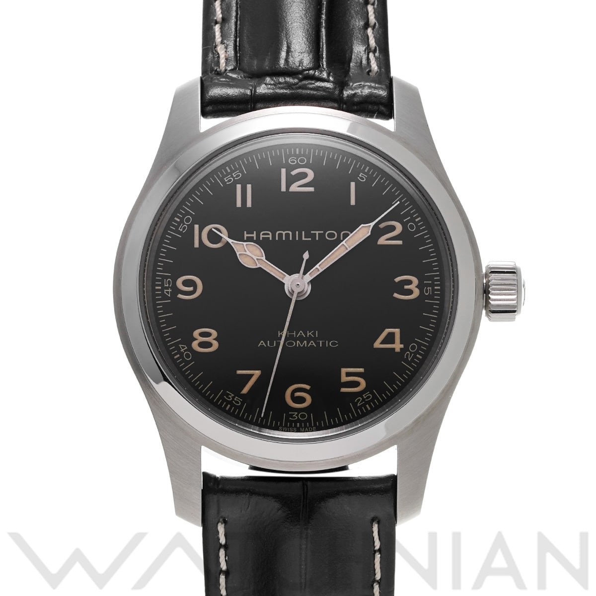 ハミルトン カーキ フィールド マーフ オート H70605731 ブラック メンズ 時計 【中古】【wristwatch】