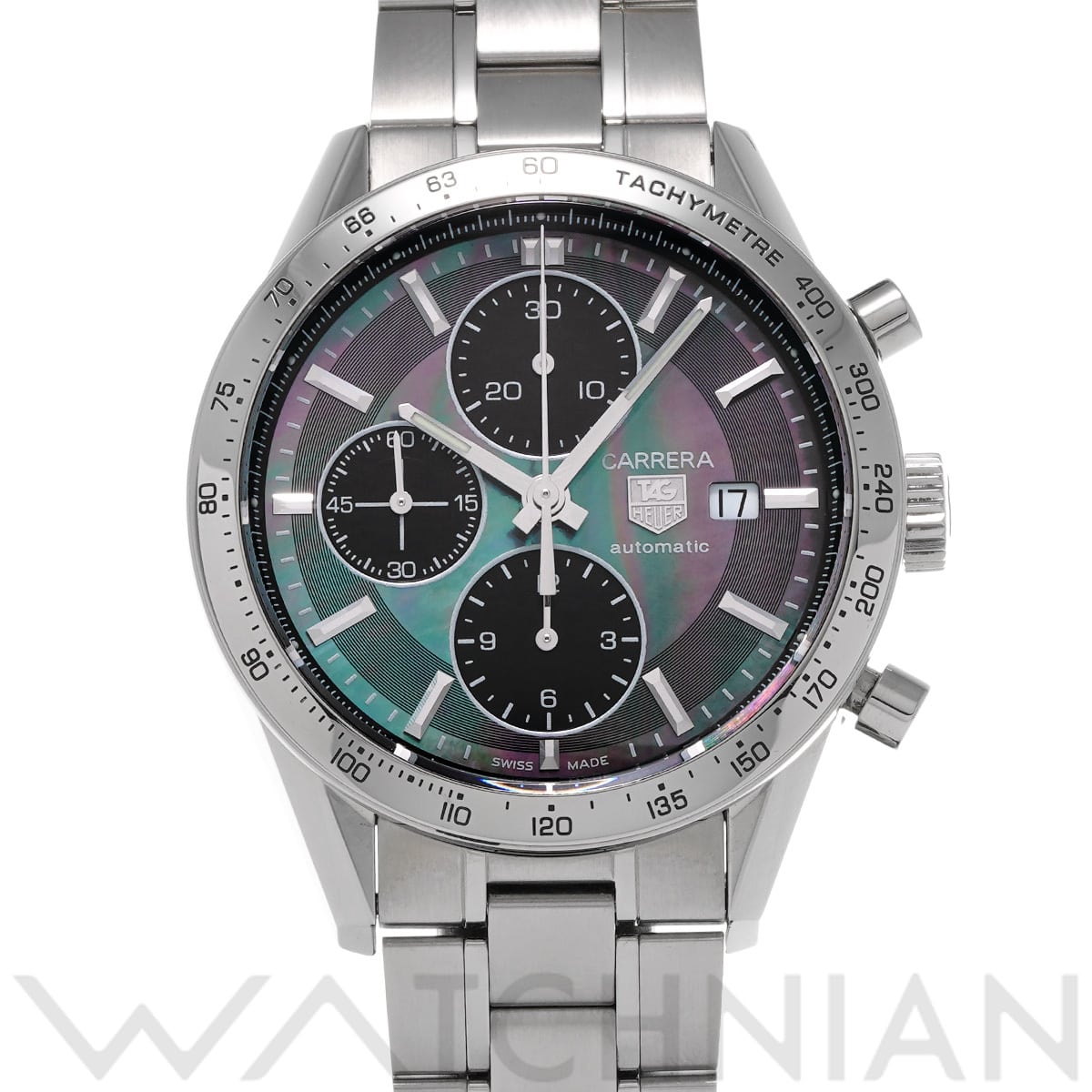 タグ ホイヤー カレラ キャリバー16 クロノグラフ CV201P.BA0794 ブラックシェル/ブラック メンズ 時計 【中古】【wristwatch】