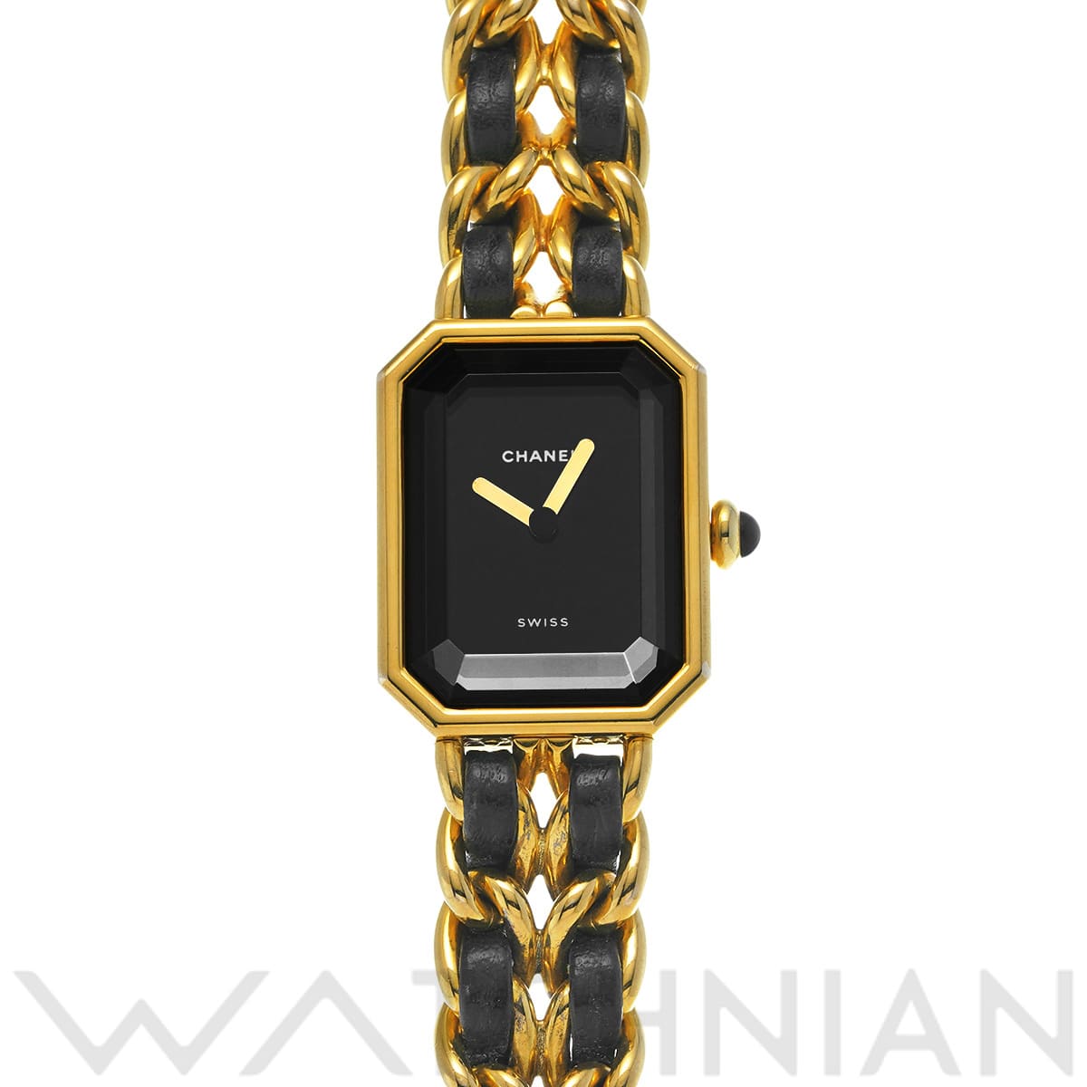 シャネル プルミエール L H0001 ブラック レディース 時計 【中古】【wristwatch】