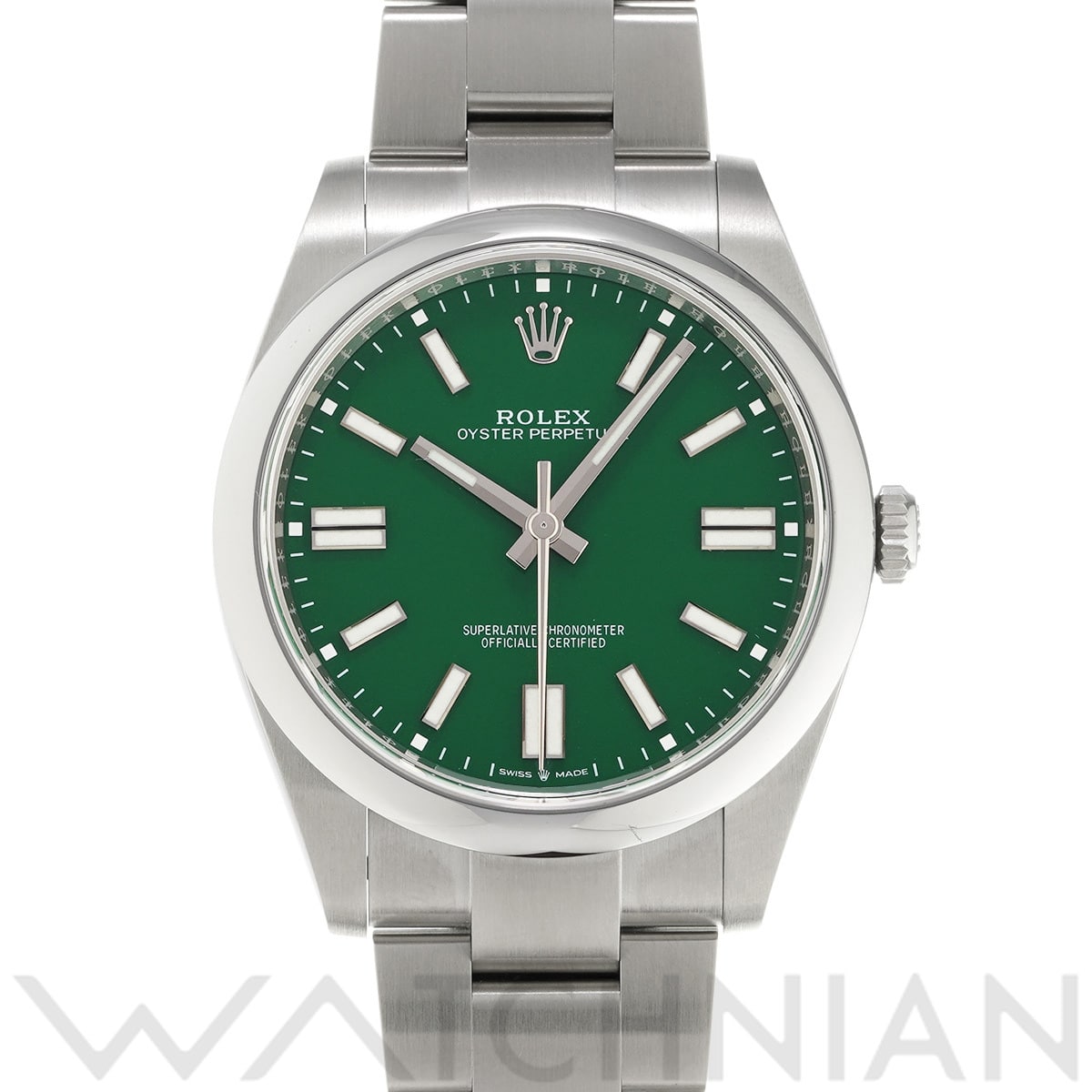 ロレックス オイスターパーペチュアル 41 124300 グリーン メンズ 時計 【中古】【wristwatch】