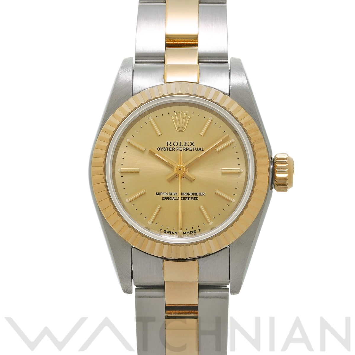 ロレックス オイスターパーペチュアル 26 67193 シャンパン レディース 時計 【中古】【wristwatch】