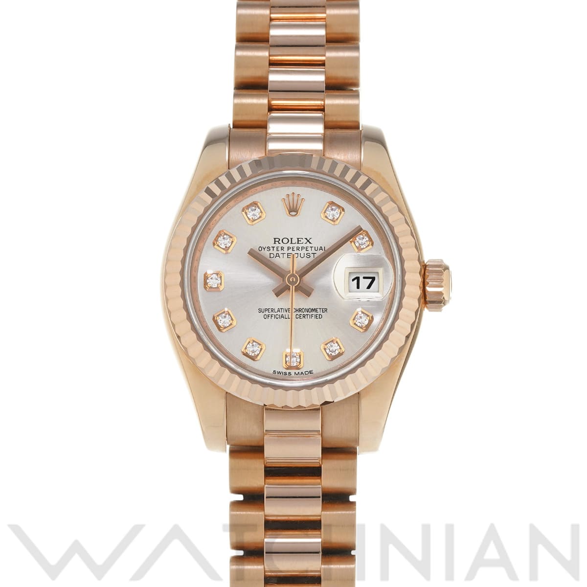 ロレックス レディ デイトジャスト 26 179175G ピンク/ダイヤモンド レディース 時計 【中古】【wristwatch】