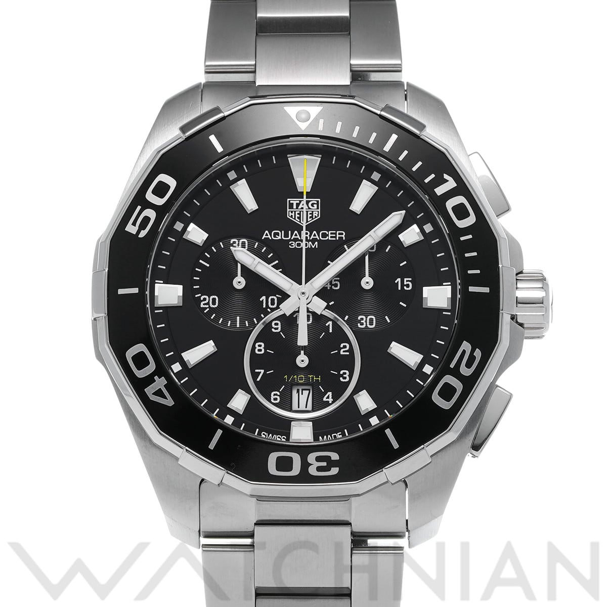 タグ ホイヤー アクアレーサー クォーツ クロノグラフ CAY111A.BA0927 ブラック メンズ 時計 【中古】【wristwatch】