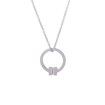 ティファニー Tスクエアネックレス K18ホワイトゴールド WG レディース ジュエリー 【中古】【jewelry】
