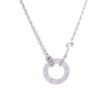 カルティエ ラブサークル ネックレス シルバー K18ホワイトゴールド WG レディース ジュエリー 【中古】【jewelry】