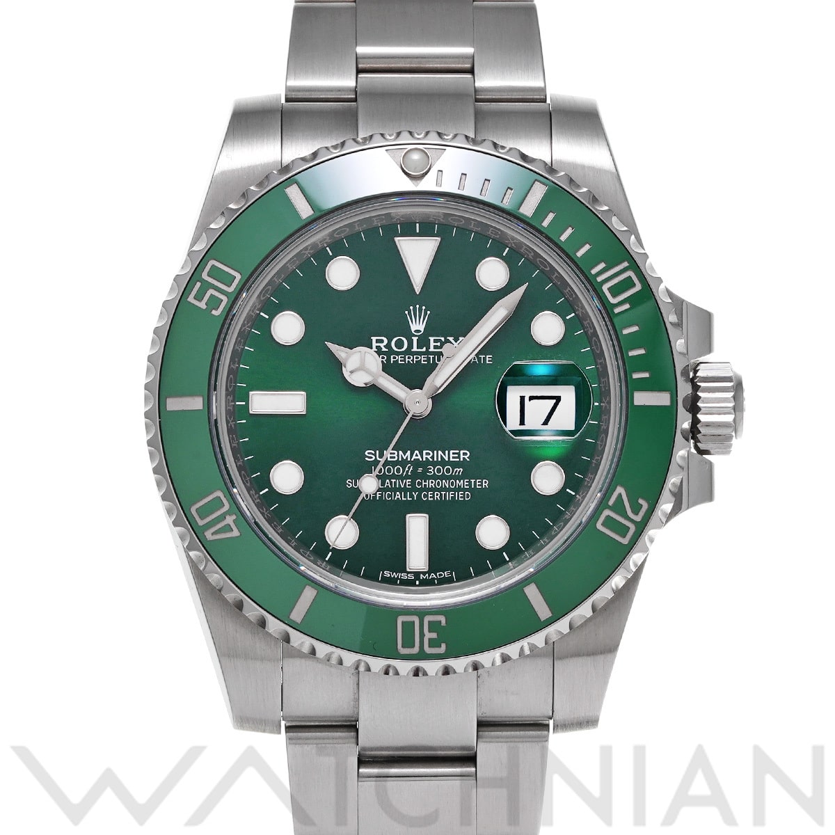 ロレックス サブマリーナ デイト 116610LV グリーン メンズ 時計 【中古】【wristwatch】