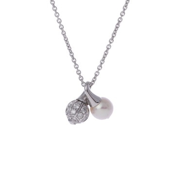 ブルガリ ツイストパール ネックレス シルバー K18ホワイトゴールド WG レディース ジュエリー 【中古】【jewelry】