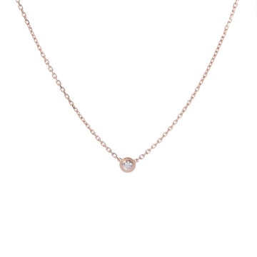 カルティエ ダムールネックレス XS ゴールド K18ピンクゴールド PG レディース ジュエリー 【中古】【jewelry】