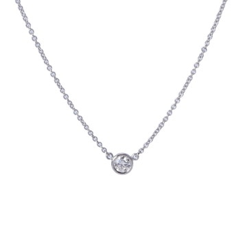 ティファニー バイザヤード ネックレス シルバー Pt950プラチナ レディース ジュエリー 【中古】【jewelry】