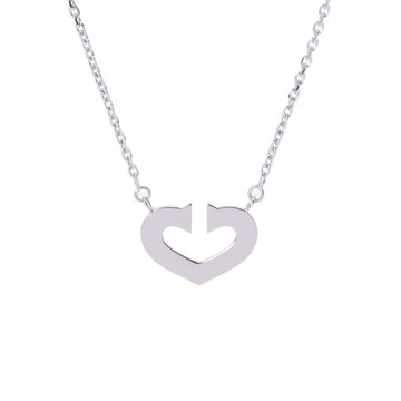 カルティエ Cハートネックレス シルバー K18ホワイトゴールド WG レディース ジュエリー 【中古】【jewelry】