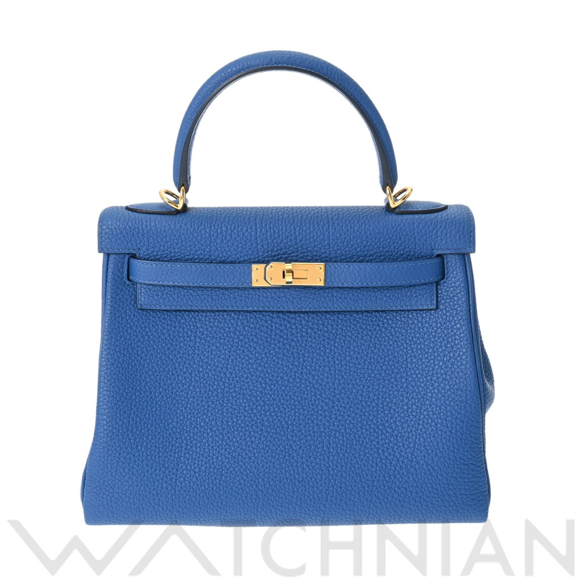 エルメス ケリー 25 内縫い 2WAY ブルーフランス/ゴールド金具 トゴ レディース バッグ 【中古】【bag】