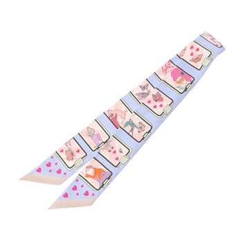 エルメス ツイリー HERMES STORY ライトブルー シルク100％ レディース 【中古】【other】