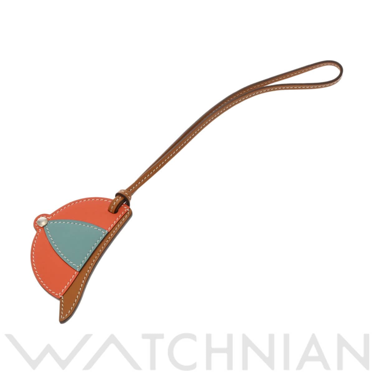 エルメス パドックボンベイ オレンジポピー/ブルーサンシール/ナチュラルサブレ ヴォーバトラー/ヴォースイフト ユニセックス 【中古】【other】