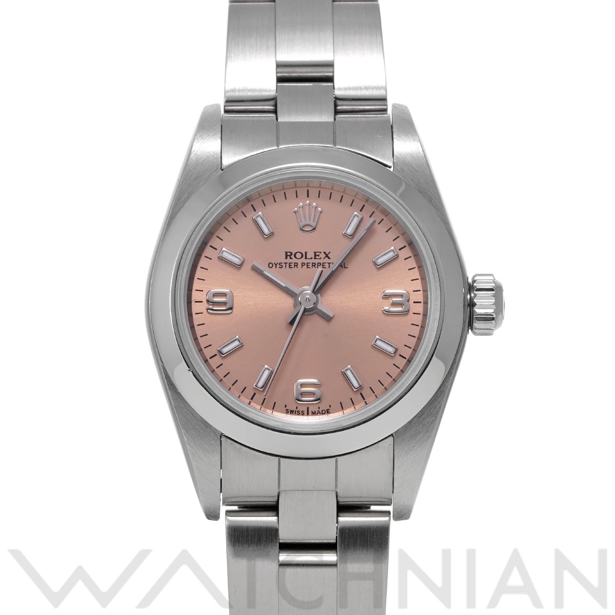 ロレックス オイスターパーペチュアル 76080 ピンク レディース 時計 【中古】【wristwatch】