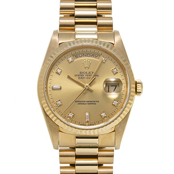 ロレックス デイデイト 18238 シャンパン/ダイヤモンド メンズ 時計 【中古】【wristwatch】