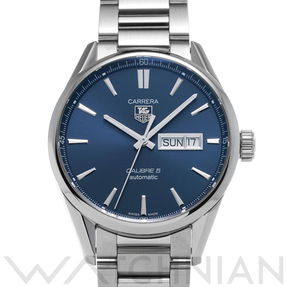 タグ ホイヤー カレラ キャリバー5 デイデイト WAR201E.BA0723 ブルー メンズ 時計 【中古】【wristwatch】