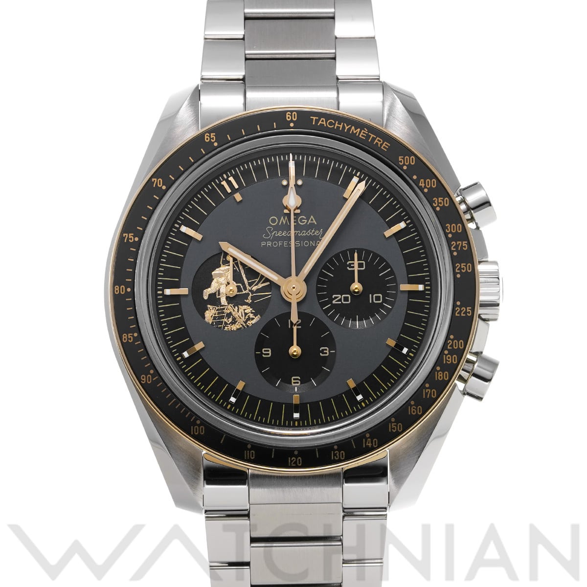 オメガ スピードマスター コーアクシャル マスタークロノメーター アポロ11号 50th 310.20.42.50.01.001 グレー/ブラック メンズ 時計 【中古】【wristwatch】