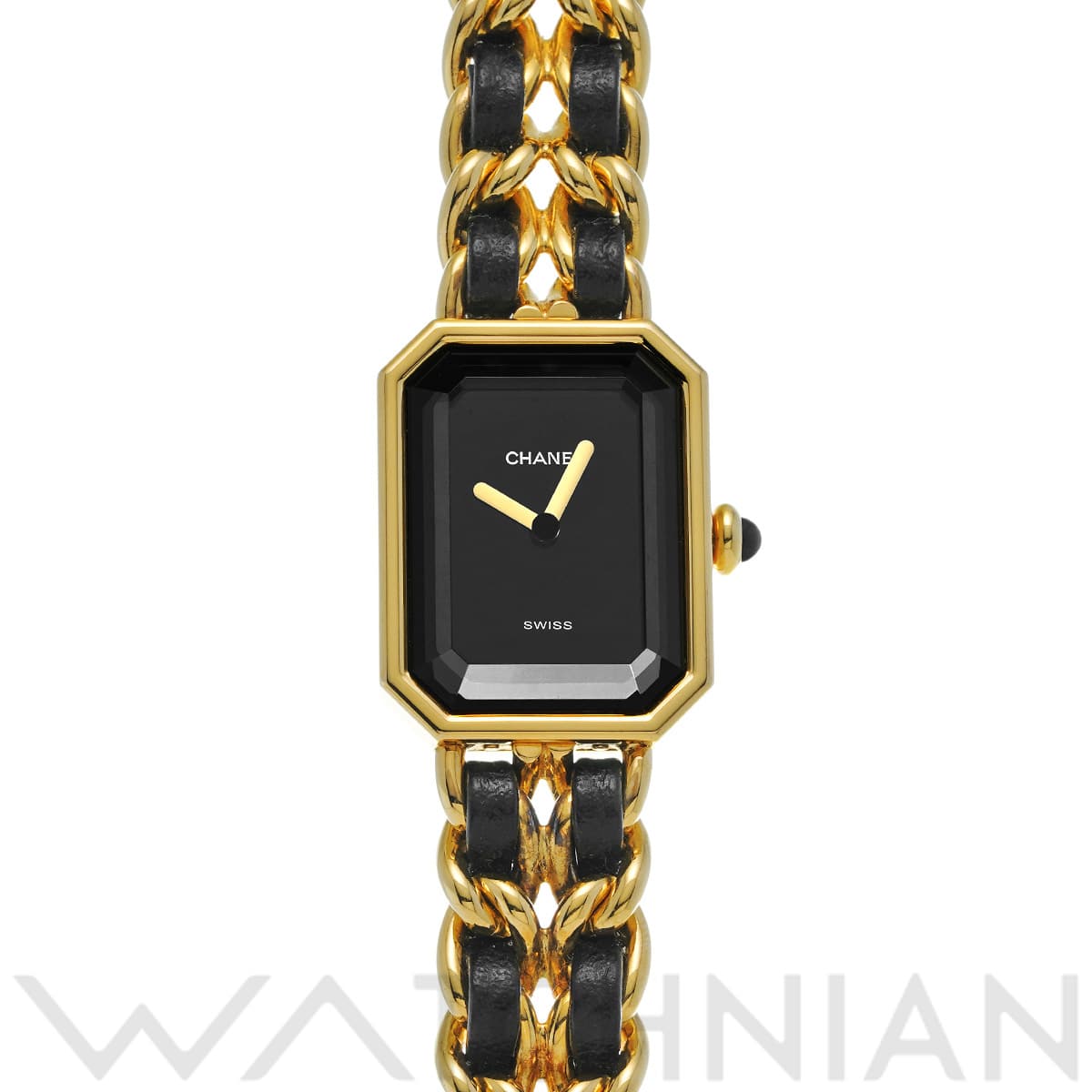 シャネル プルミエール M H0001 ブラック レディース 時計 【中古】【wristwatch】