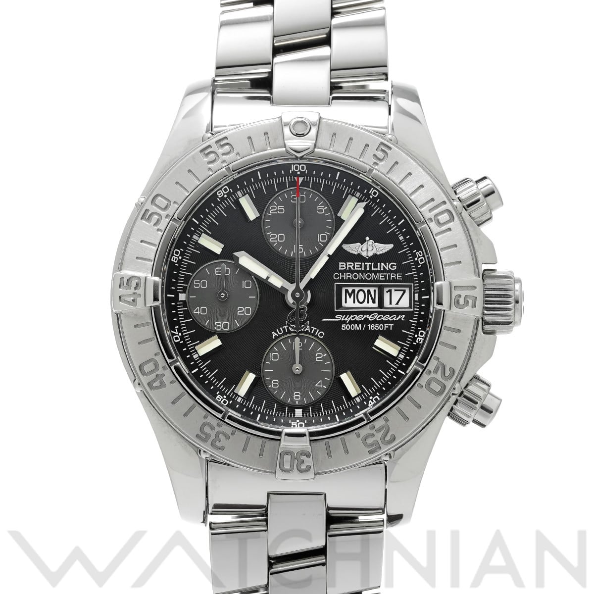 ブライトリング スーパーオーシャン クロノグラフ A111B77PRS ブラック/グレー メンズ 時計 【中古】【wristwatch】