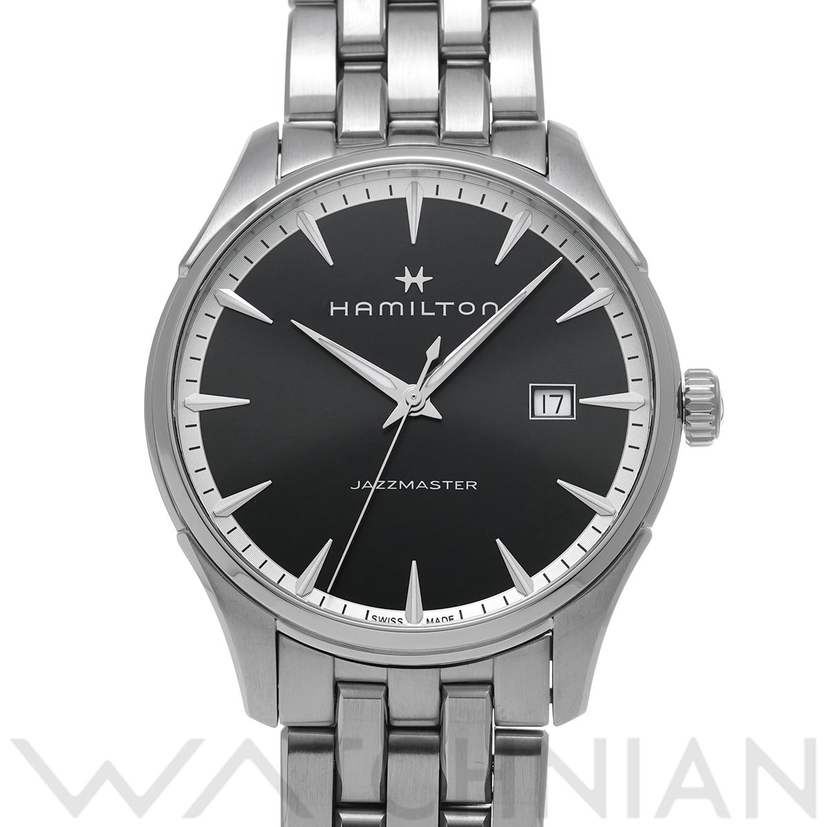 ハミルトン ジャズマスター ジェント クォーツ H32451131 ブラック メンズ 時計 【中古】【wristwatch】
