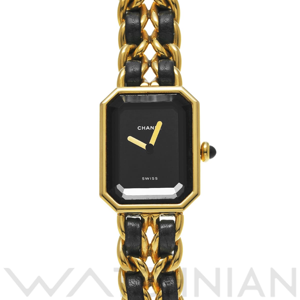 シャネル プルミエール M H0001 ブラック レディース 時計 【中古】【wristwatch】