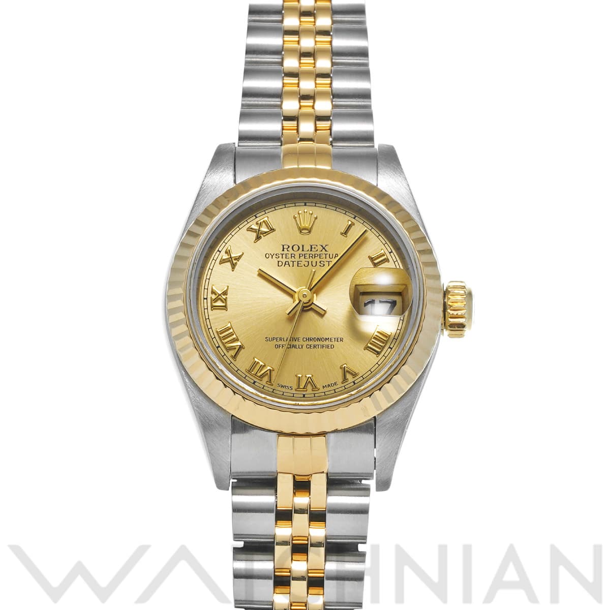 ロレックス デイトジャスト 69173 シャンパン レディース 時計 【中古】【wristwatch】