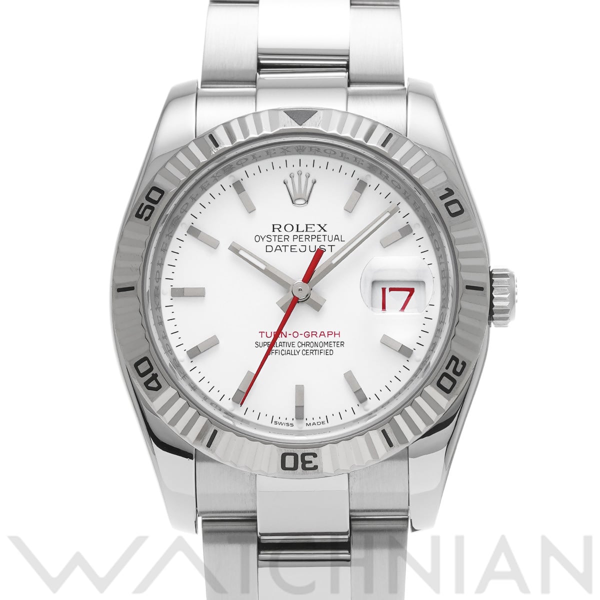 ロレックス デイトジャスト ターノグラフ 116264 ホワイト メンズ 時計 【中古】【wristwatch】