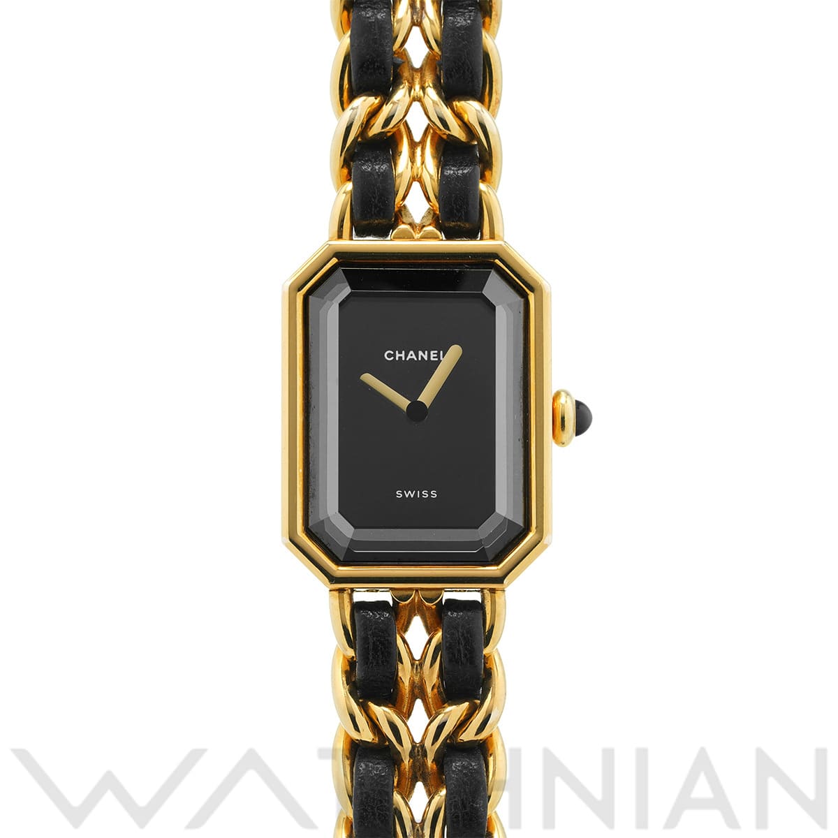 シャネル プルミエール M H0001 ブラック レディース 時計 【中古】【wristwatch】