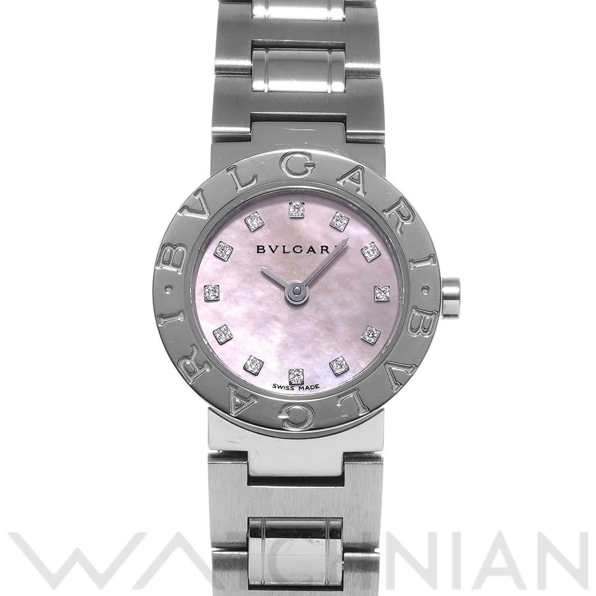 ブルガリ ブルガリブルガリ BB23C11SS/12JN ピンクシェル/ダイヤモンド レディース 時計 【中古】【wristwatch】