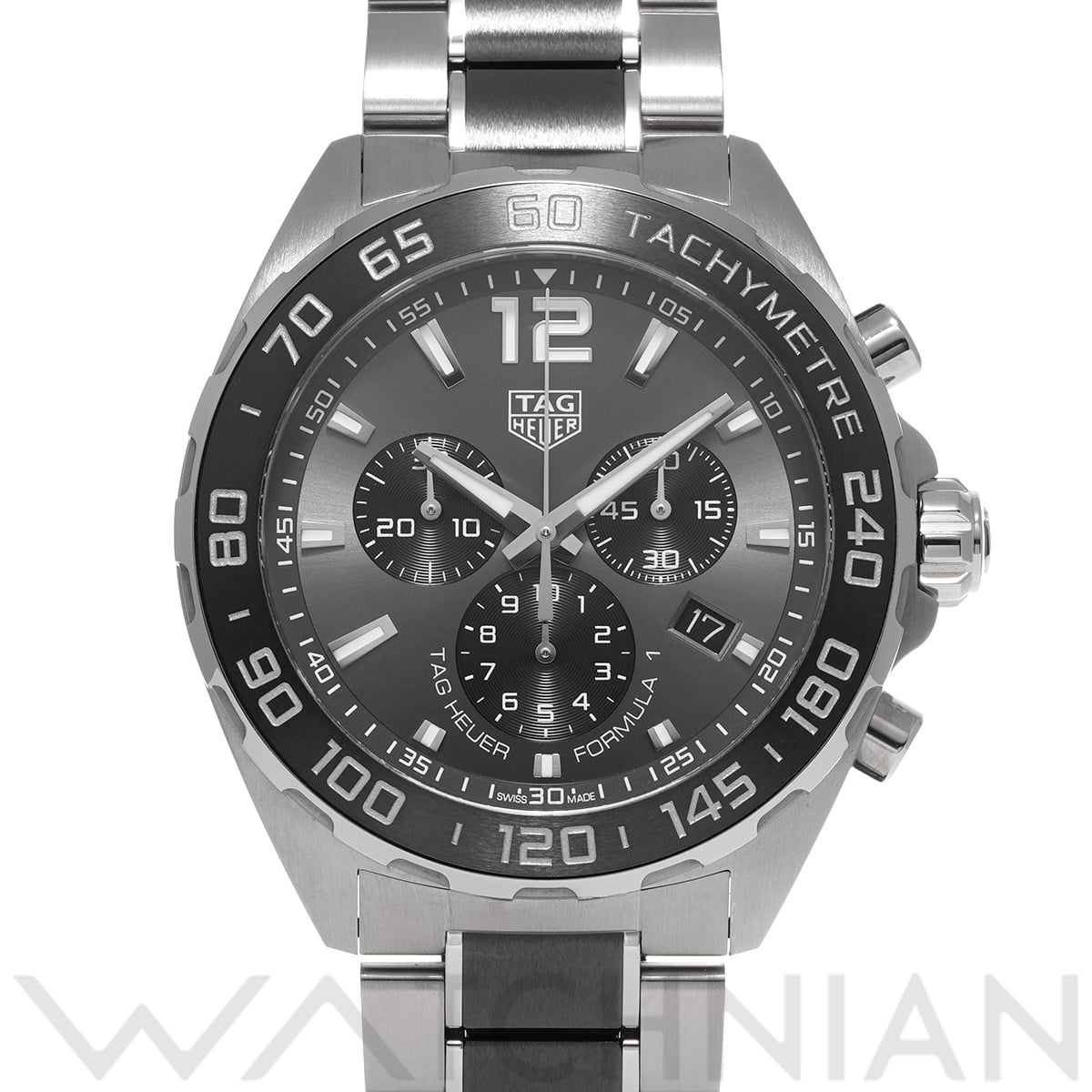 タグ ホイヤー フォーミュラ1 クォーツ クロノグラフ CAZ1011.BA0843 グレー/ブラック メンズ 時計 【中古】【wristwatch】