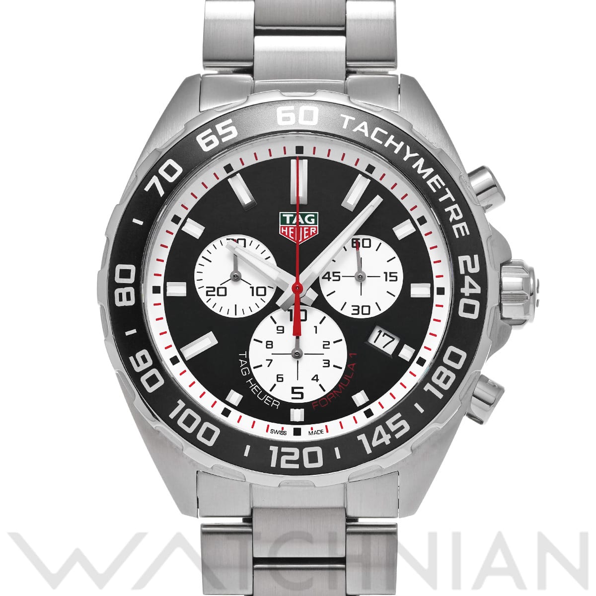 タグ ホイヤー フォーミュラ1 クォーツ クロノグラフ CAZ101E.BA0842 ブラック/シルバー メンズ 時計 【中古】【wristwatch】