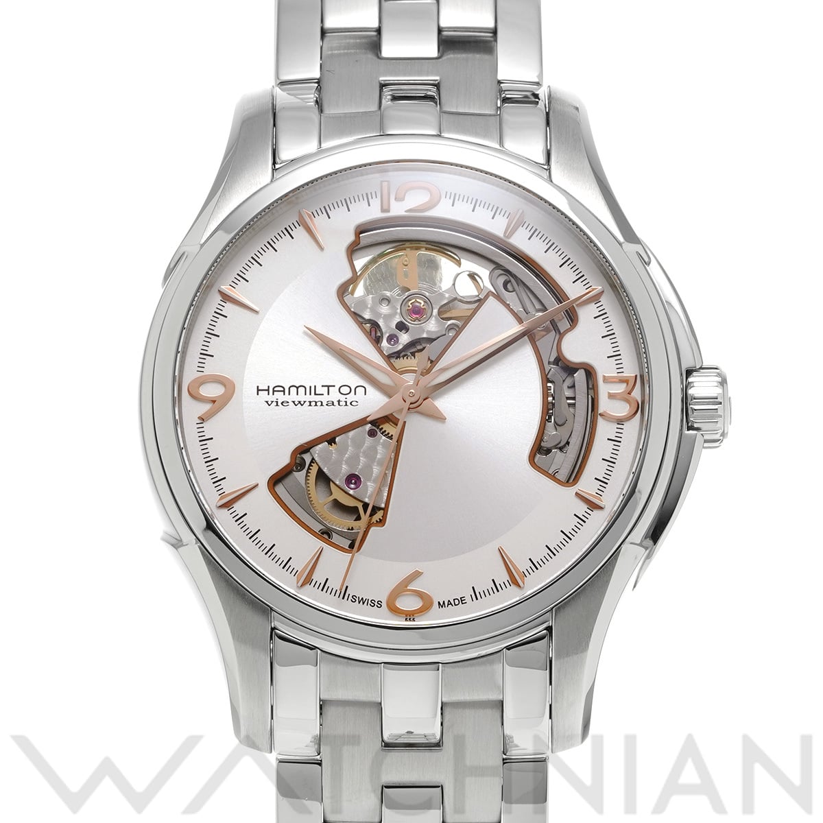 ハミルトン ジャズマスター オープンハート H32565155 シルバー メンズ 時計 【中古】【wristwatch】