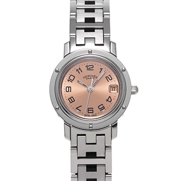 エルメス クリッパー CL4.210 ピンク レディース 時計 【中古】【wristwatch】