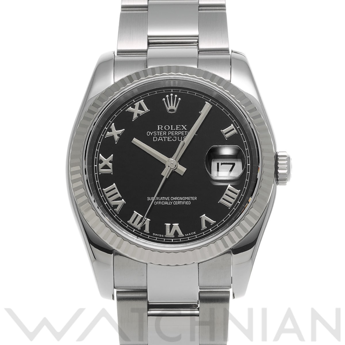 ロレックス デイトジャスト 116234 ブラック メンズ 時計 【中古】【wristwatch】