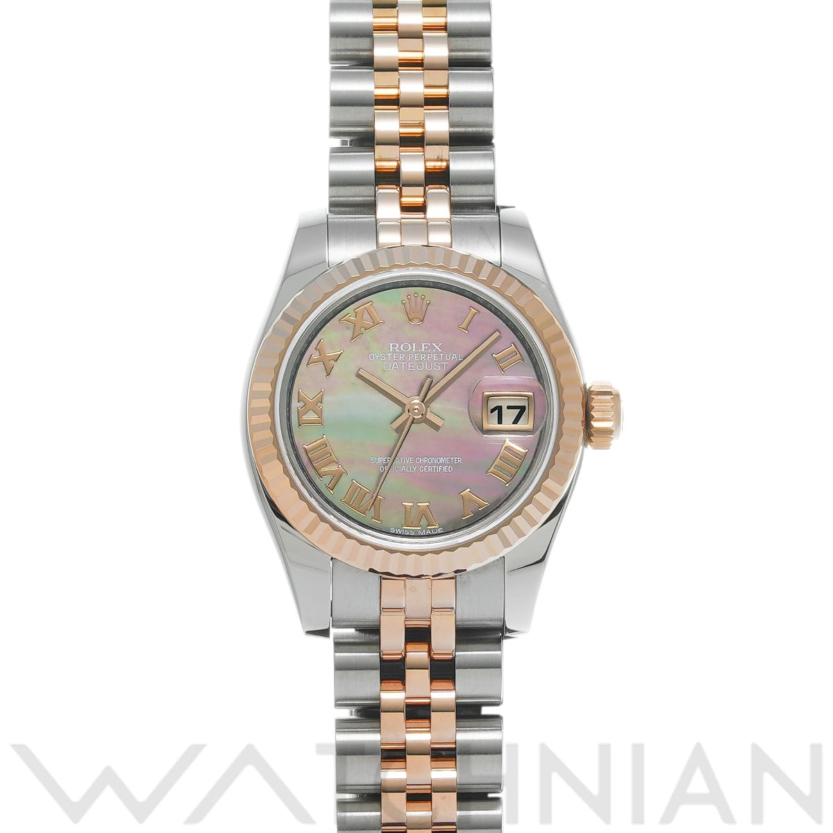 ロレックス デイトジャスト 179171NR ブラックシェル レディース 時計 【中古】【wristwatch】