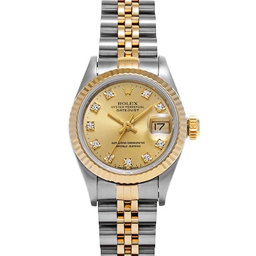 ロレックス デイトジャスト 69173G シャンパン/ダイヤモンド レディース 時計 【中古】【wristwatch】