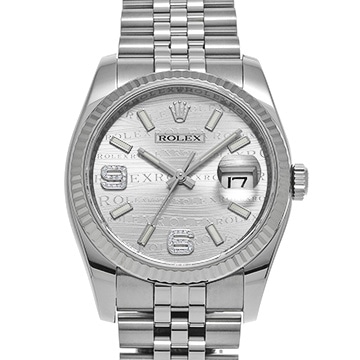 ロレックス デイトジャスト 116234 シルバーウェーブ/ダイヤモンド メンズ 時計 【中古】【wristwatch】