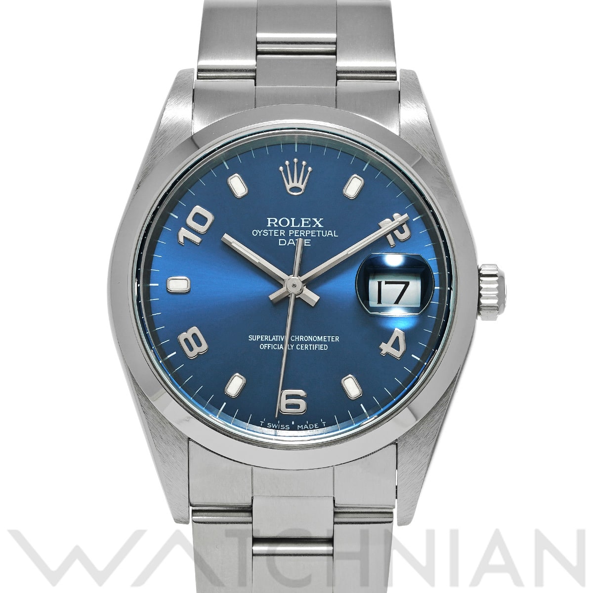 ロレックス オイスターパーペチュアル デイト 15200 ブルー メンズ 時計 【中古】【wristwatch】